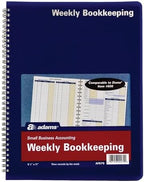 Adams Bookkeeping Record Book, Weekly Format, 8.5 x 11 Inches, White (AFR70)