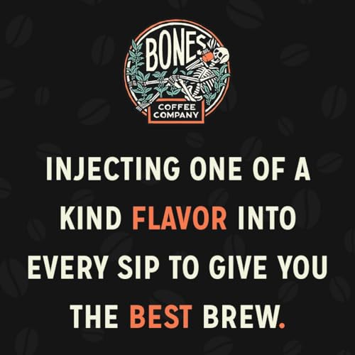 Bones Coffee Company Spongebob Bikini Bottom Brew Flavored Coffee Beans, Whole Bean Coffee Medium Roast Low Acid, Chocolate Souffle Flavor (12 oz)