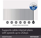 NETGEAR Nighthawk Cable Modem CM1200 - Compatible with All Cable Providers Including Xfinity by Comcast, Spectrum, Cox | for Cable Plans Up to 2 Gigabits | 4 x 1G Ethernet Ports | DOCSIS 3.1, Black