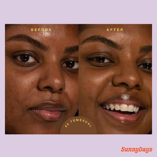 Tower 28 Beauty SunnyDays SPF 30 Tinted Mineral Sunscreen - For Sensitive Skin - 2-in-1 Facial Broad Spectrum UVA/UVB Protection + Foundation - Shade 55 TEMESCAL - Deep with Golden Undertones, 1 Fl Oz