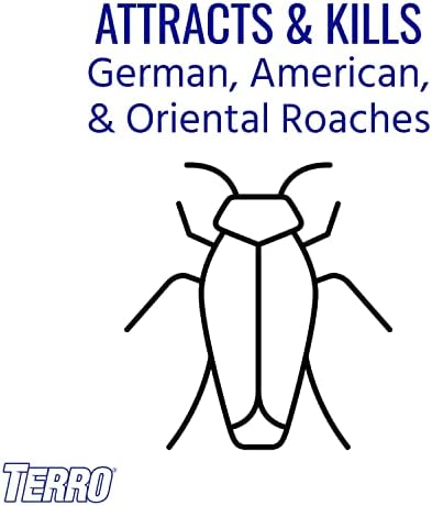 TERRO T502 Ready-to-Use Indoor Cockroach Gel Bait Killer - Kills German, American, Oriental Roaches, 3 oz