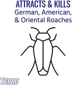 TERRO T502 Ready-to-Use Indoor Cockroach Gel Bait Killer - Kills German, American, Oriental Roaches, 3 oz