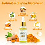 MR.A 2Pcs Turmeric Soap Bar and Turmeric Oil Set for Face & Body, Nautral Ingredients with Vitamin C to Cleanses, Soothing, Hydrating Skin, Turmeric Skin Care Set for All Skin Type