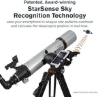 Celestron StarSense Explorer DX 102AZ App-Enabled Telescope – 102mm Refractor with Smartphone Dock & StarSense App – iPhone & Android Compatible – Easy-to-Use for Beginners