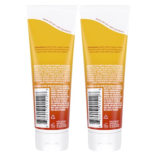 Lume Whole Body Deodorant - Invisible Cream Tube - 72 Hour Odor Control - Aluminum Free, Baking Soda Free, Skin Safe - 3.0 ounce (Pack of 2) (Toasted Coconut)