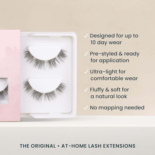 FlutterHabit The Shorties Lashes, 2 Sets of Eyelashes, DIY Natural Lash Extensions, Up to 10 Day Lash Wear, Salon Quality Cluster Eyelashes for a Natural Look, No Glue Included