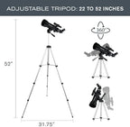Celestron Travel Scope 70 Portable Refractor Telescope – 70mm Aperture, Fully-Coated Glass Optics – Includes Tripod, Backpack & Software – Ideal for Beginners & Travel