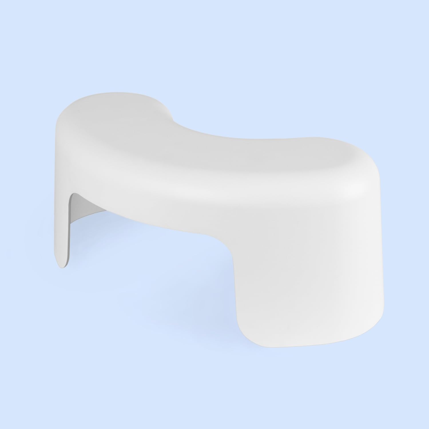 TUSHY Arc Toilet Stool: Supports a Natural Comfortable Squatting Posture to Unkink Your Colon for Easier Bowel Movements | Sleek, Space-Saving Design with Smooth, Curved Shape for Foot Comfort, White