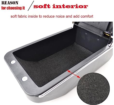 OQHAIR Armrest Box Dual Layer Car Armrest Cup Holder Center Centre Console Storage Box Tray Leather For VW For Polo Mk4 2002-2009 (9N/9N3)