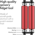 ONO Roller - Handheld Fidget Toy for Adults | Help Relieve Stress, Anxiety, Tension | Promotes Focus, Clarity | Compact, Portable Design (Junior Size/Aluminum, Red)