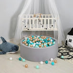 GOGOSO Ball Pit Balls for Toddler, Baby Plastic Playballs Kids Soft Pastel Pelotas Non-Toxic BPA-Free 2green+White+Gold,100 Balls
