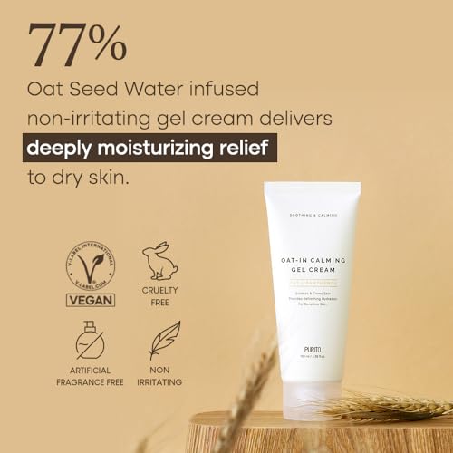 PURITO Oat-in Calming Gel Cream Mighty Bamboo Panthenol Cream Glass Skin Duo Set