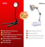 Red Light Therapy Lamp 10000Lux, 54 LEDs 660nm 850nm LED Red Light Therapy Lamp with Clips, Suitable for Home Skin Beauty, Anti-Aging, Relieving Muscle and Joint Pain.
