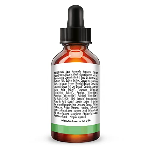 TruSkin Peptide Serum For Face – with Collagen Boosting Peptides, Amino Acids, Green Tea, Aloe and Vitamins B5 & E – Skin Barrier Support, Stronger and Firmer-Looking Skin, 1 fl oz