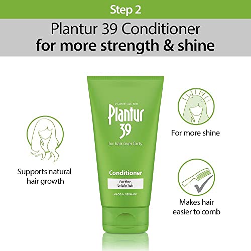 Plantur 39 Phyto Caffeine Women's 3 Step System for Fine, Thinning Natural Hair Growth - Shampoo, Conditioner, Tonic