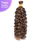Human Braiding Hair Water Wave Bulk Human Hair For Braiding 100g (1pack-2bundles) No Weft 100% Unprocessed Virgin Human Braiding Hair For Boho Braids Water Wave Micro Braiding Human Hair 26inch #PB/30