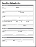 Adams Rental and Credit Application Form, 8.5 x 11 Inch, White (LF305)