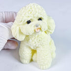 Handmade Big Taba Squishy Dog Toy, Taba Squishy Teddy Dog Toy, Cute Squishy Poodle,Realistic Puppy Toy, Silicone Mochi Fidget Pup, Stress Relief Gift for Adults & Kids (White-L)