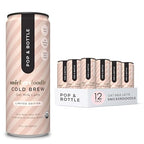 Pop & Bottle Oat Milk Lattes- Cold Brew, Cold Brew Coffee Cans, Canned Coffee, Iced Coffee, Organic, Dairy Free, Gluten Free, Lightly Sweetened with Coconut Nectar- Snickerdoodle, 8 Fl Oz (12 Pack)