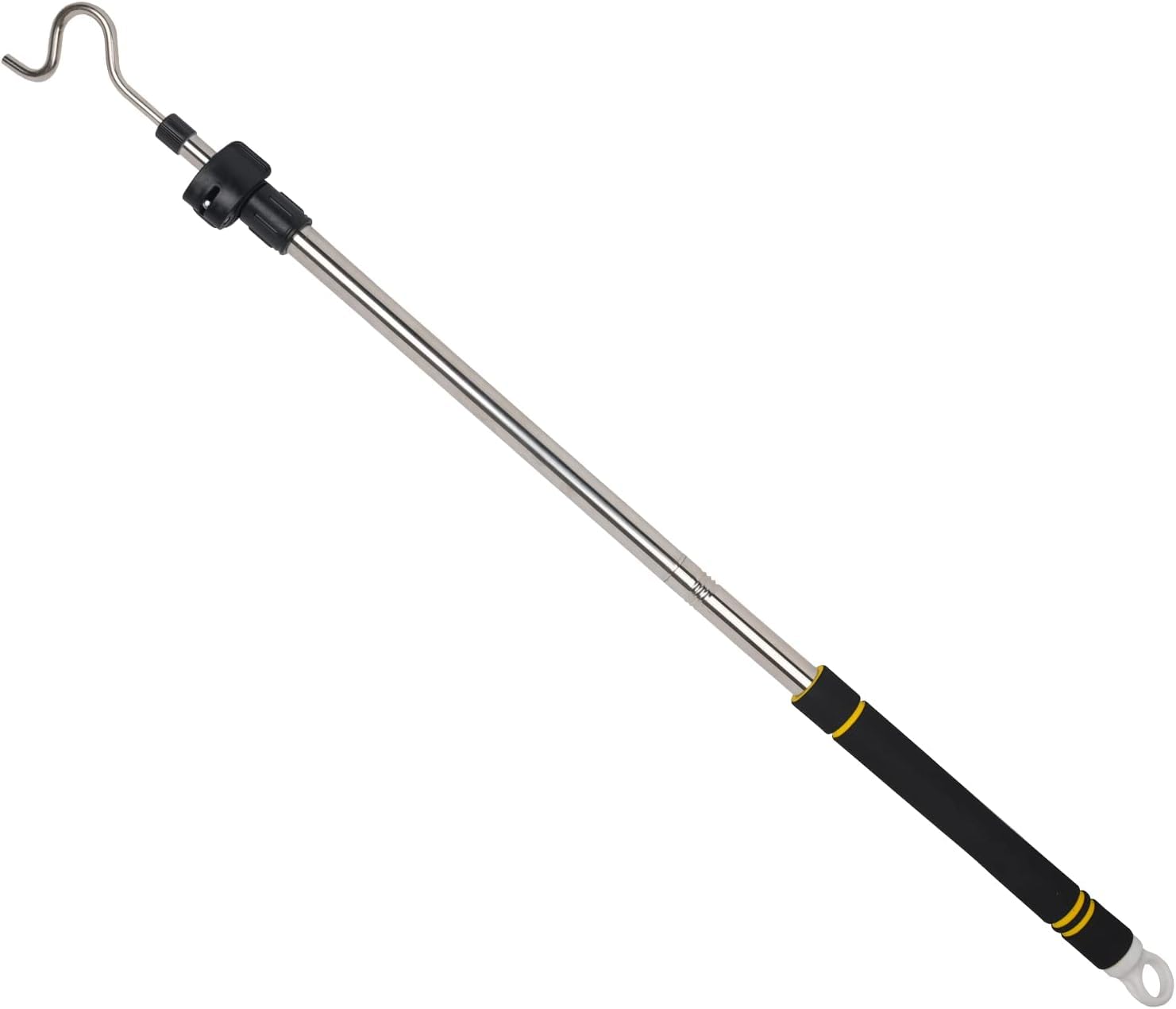 Greeily Clothes Hanger Reaching Hook Telescopic Adjustment clothes hook pole Light and can Extend from 37" to 65" with 4.7 "Hook and Sponge Handle.