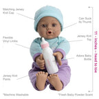 Adora Sweet Babies 11 Inch Soft Baby Boy Doll Machine Washable Cuddly Doll Birthday Gift for Ages 1 and Up - Sloth
