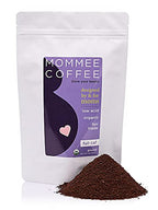 Mommee Coffee Full Caf Ground Low Acid Coffee - 100% Arabica Organic Coffee Beans with Smooth Caramel Flavor - Medium Grind for Drip, Reusable One Cup Filters - 11 oz