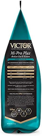 Victor Super Premium Cat Food – Hi-Pro Plus Active Cat and Kitten – Dry Cat Food for Active Cats – All Breeds and All Life Stages from Kitten to Adult, 5lb