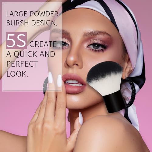 Daubigny Kabuki Face Brush Foundation Blush for Mineral Stippling Makeup Face Blending Brush Cream Powder Makeup Brush (Kabuki) …