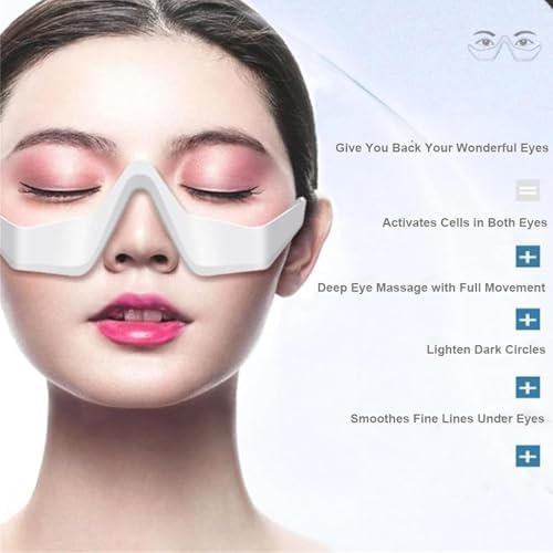 Revital Eyes Red Light Glasses, Revitaleye Therapy Advanced Under-Eye Renewal Therapy,Revitaleyes Microcurrent Eye Beauty Device, Diminishes Dark Circles and Wrinkles, Universal Size, White