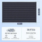 Large 23.60" x 38.00" Red Light Therapy Mat, 400 Dual-Wavelength LEDs (660nm & 850nm), Easy to Carry for Home or Travel Use