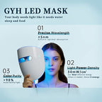 GYH Led Face Mask Light Therapy, Red Light Therapy for Face, FSA/HSA Eligible, Wireless High Dose Red, Infrared & Blue Light Therapy Mask for Skin Care, Anti-ageing Cloud-S (RB-014)