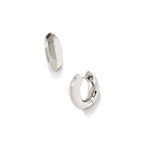Kendra Scott Mikki Metal Huggie Earring, Rhodium Plated Brass, Fashion Jewelry for Women