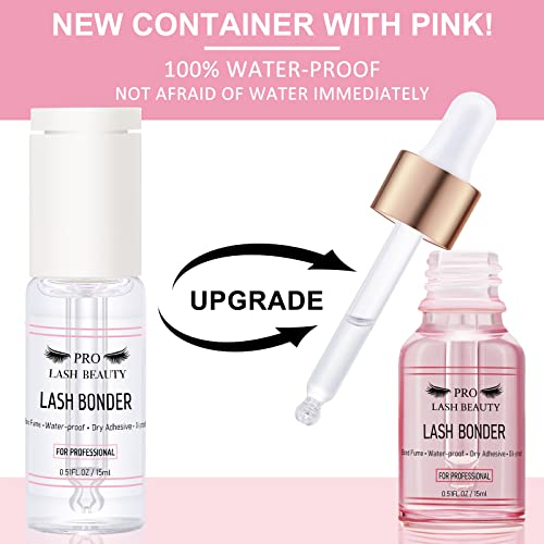 Lash Bonder for Eyelash Extensions Super Bonder Glue Accelerator with 10Pcs cotton swab Lash Extension Sealant Longer Retention Waterproof Oil-proof Special Dropper design for Dose Control(Aloe,15ml)