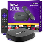 Roku Ultra - Ultimate Streaming Player - 4K Streaming Device for TV with HDR10+, Dolby Vision & Atmos - Bluetooth & Wi-Fi 6- Rechargeable Voice Remote Pro with Backlit Buttons - Free & Live TV
