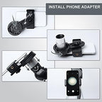 Telescope 70mm Aperture 500mm - for Kids & Adults Astronomical Refracting Telescopes AZ Mount Fully Multi-Coated Optics, with Diagonal Mirror Phone Adapter, Carrying Bag, Wireless Remote Black