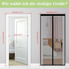 Magnetic Screen Door Closure Fit Door Size 30 x 78 Inch, BSHANO Mesh Door Curtain Screen Size 32" x 80" - 36 Stronger Magnets,Heavy Duty,Hands Free Mesh Partition Keeps Bugs Out- Pet and Kid Friendly