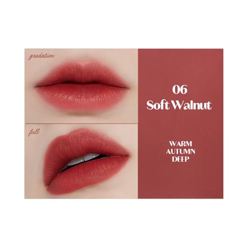 ETUDE Fixing Tint #06 Soft Walnut (4g) | Long Lasting High Pigmented Liquid Lipstick | Waterproof Lightweight Matte Finish Lip Stain | Full Coverage | Korean Makeup, Kbeauty