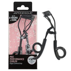 JAPONESQUE Pro Performance Lash Curler with Natural Arch for Sweeping Volume on Natural or False Lashes, Holds Curl for up to 8 Hours, Includes 1 Refill Pad
