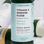 VOESH Vitamin C Shower Filter, Shower Aromatherapy, Water Purifier, Water Softener, Vegan Probiotics, Spa Shower Head, Water Filter, Shower Self-Care