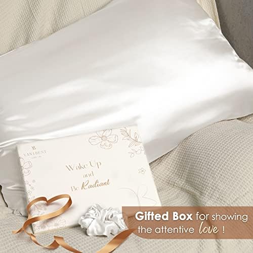 Yanibest Satin Pillowcase, King Size Pillow Cases Set of 2 - Silk Pillow Cases for Hair and Skin with Zipper, Silk Pillow Cases King for 20"x40", Exquisite Packaging for Women Men