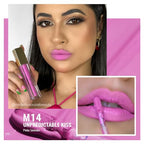 Oulac Matte Liquid Lipstick 2 PCS Set, Long Lasting Lipstick Waterproof Lip Stain, No Transfer, Creamy High Pigmented Formula with Rose Oil, Vegan [M06+M14]
