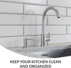 Soap Dispenser for Kitchen Sink(Brushed Nickel),Stainless Steel Countertop Dish Soap Dispenser Pump with 47 '' Extension Tube kit
