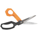Klein Tools B2110 Heavy Duty Scissors, Multipurpose Offset Utility Shears for Cutting Cardboard, Leather, Carpet and More, Stainless Steel, 10-Inch