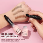 Upgraded Liquid Microblading Eyebrow Pen,Teardrop Angled Micro Eyebrow Brush To Microblading Eyebrow,Hair-Like Strokes,Natural Easy To Color Long Lasting Quick Drying (#02Taupe)
