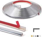 Art3d 20ft Outside Vinyl Corner Trim Peel and Stick for Tile and Wall Edges, Furniture Decoration Stainless Steel