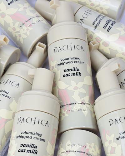 Pacifica Hair Mousse - Vanilla Oat Milk – Light Hold for Soft Volume & Hydration with Touchable Hold, Delightful Vanilla Scent, Vegan & Cruelty-Free, 5 fl oz