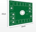 Playmat for Trading Card Game – 2-Player Trainer Mat with Damage Counters and Professional Storage Bag (Green, Large)