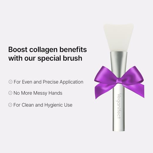 Collagen Peel Off Mask with Jelly Brush, Skin Elasticity for Glass Glow Skin, Gentle Exfoliation, Korean Skin Care, 2.70 Fl Oz