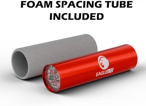 New Version! 670 nm Deep Red LED Light 8mW/cm2 | USA Lab Verified 670nm Flashlight (670 nm LED) w/Spacing Tube | Red Light Therapy 670 nanometers | Easy on The Eyes - no Blue Light