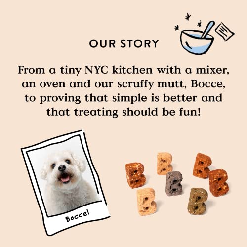 Bocce's Bakery Hip Daily Support Treats for Dogs, Wheat-Free Dog Treats, Made with Real Ingredients, Baked in The USA, Supports Joint Health, All-Natural Peanut Butter Biscuits, 12 oz